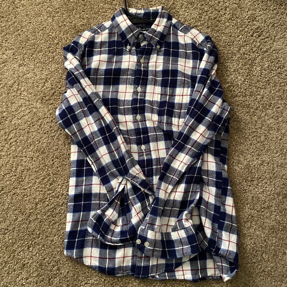 Mens John Ashford Plaid Button Down Dress Shirt